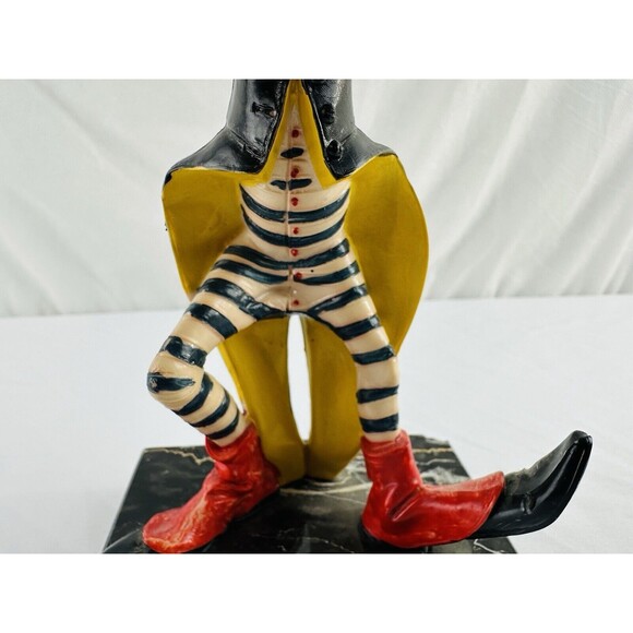 Vintage Fontanini Depose Italy 943 Silly Clown Figurine On Carrara Marble Base - Picture 4 of 16